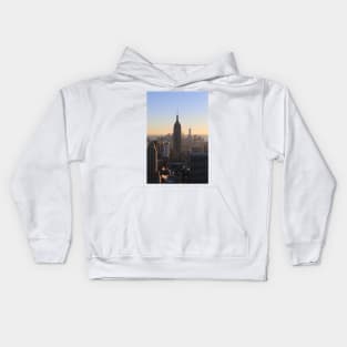 NYC Empire State Building Sunset Kids Hoodie